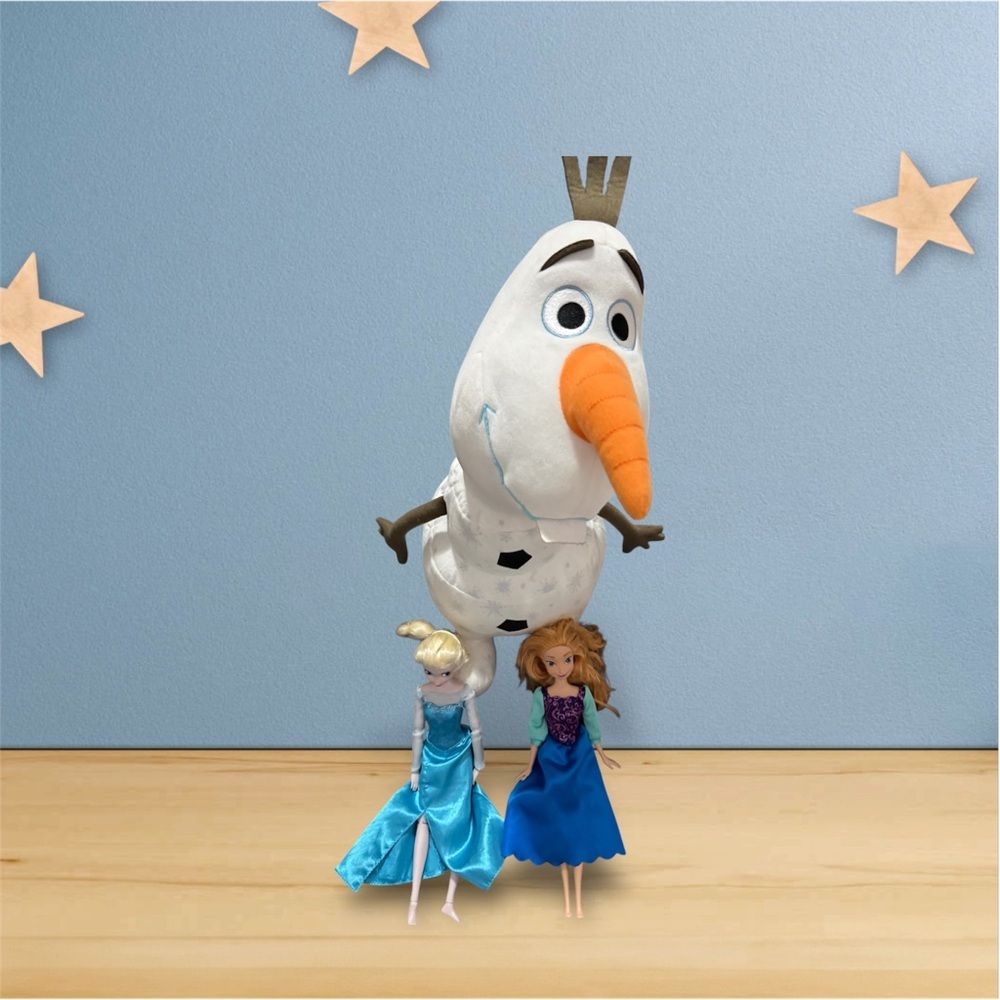 Disney Frozen Olaf Plush Elsa Anna Dolls Bundle Large